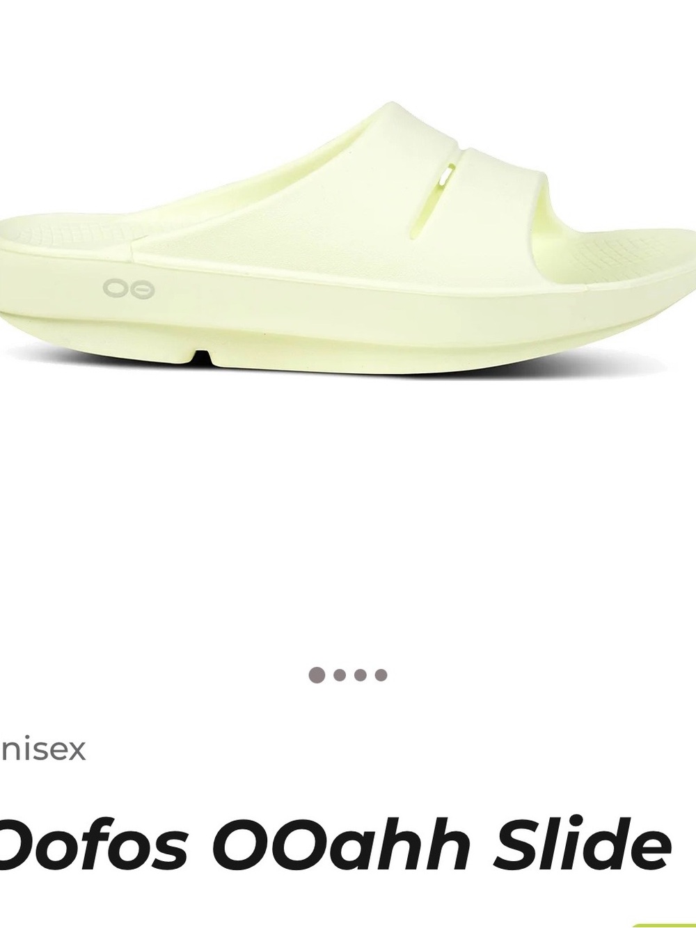 OOFOS OOahh Slide - Pale Yellow Women's Slide